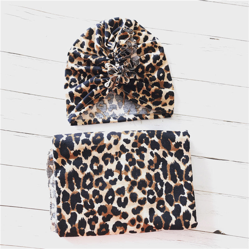 Baby Swaddle Blanket & Matching Headscarf Set
