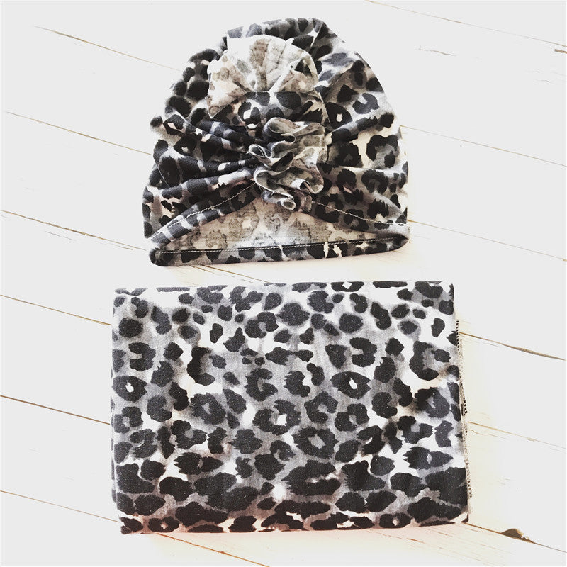 Baby Swaddle Blanket & Matching Headscarf Set