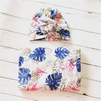 Baby Swaddle Blanket & Matching Headscarf Set