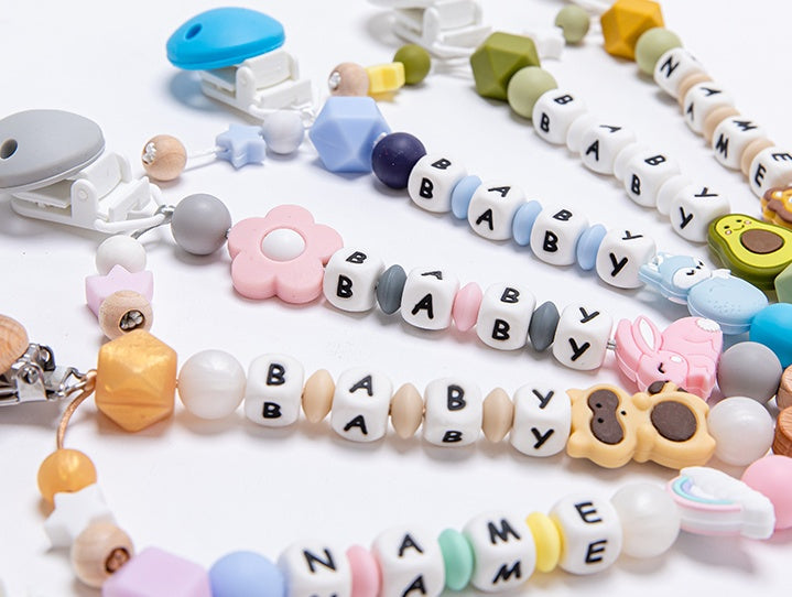 Baby Pacifier Clip & Silicone Teether Chain – Gentle Molar Relief