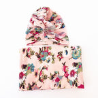 Baby Swaddle Blanket & Matching Headscarf Set